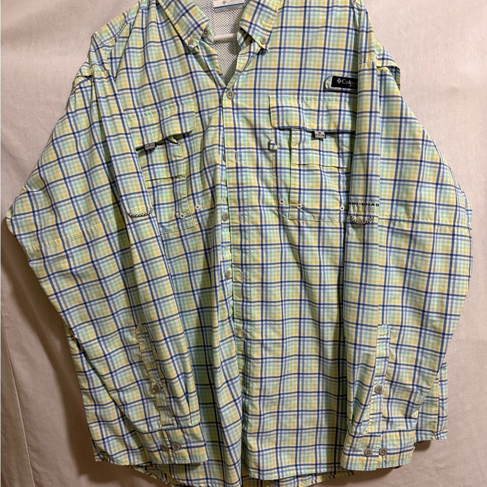 Columbia Plaid Button-Up PFG Shirt
